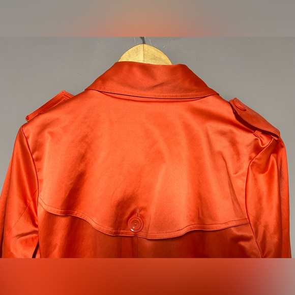 JOAN Rivers ORANGE Trench Coat WOMEN L - Picture 11 of 15